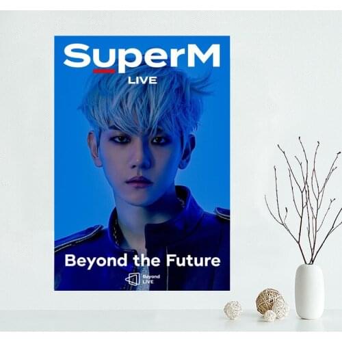 Custom KPOP SuperM Baek Hyun Poster Cloth Silk Canvas Poster Home Decoration Wall Art Fabric Poster Print More Size