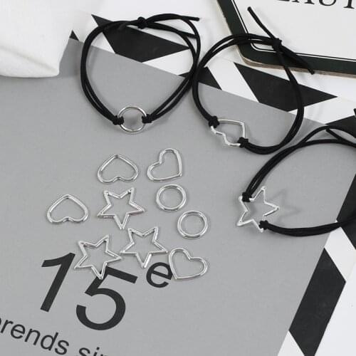 Simple love hair rope material hair accessories hair ring headdress material package Korean headdress Joker rubber band