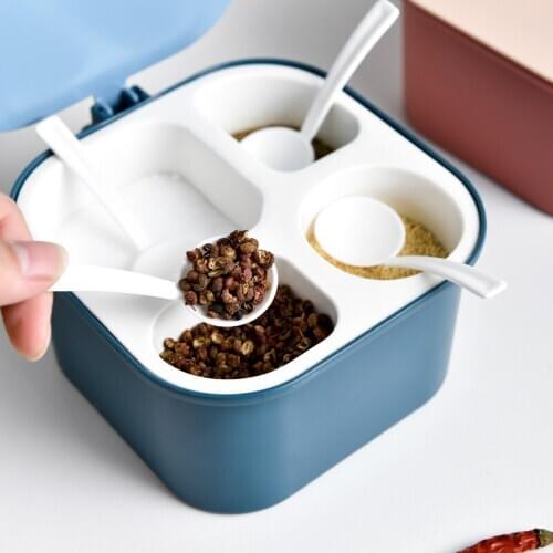 Seasoning Box Pepper Spice Shaker Salt Seasoning Kitchen Cruet Condiment Bottle Jars Storage Box