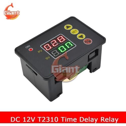DC 12V Digital Time Delay Relay Timer Relay Timming Relay Dual LED Display Cycle Timer Control Switch Adjustable for Water Pump