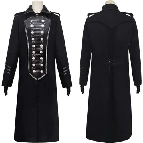 Military Uniform Cloak Punk Rave Sexy Women Gothic cosplay Cape Jacket,cool performance clothing