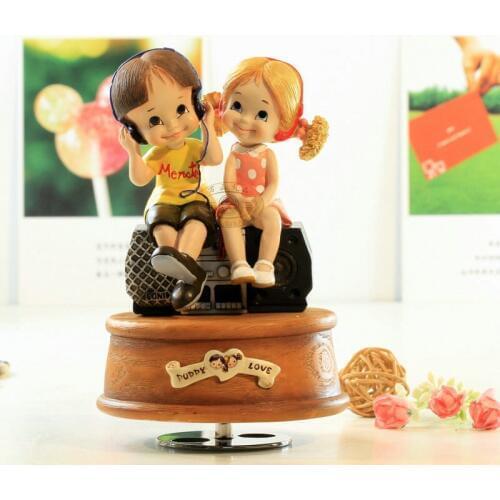 Rotating music box the song we sing birthday gift for girlfriend romantic recorder creative gifts