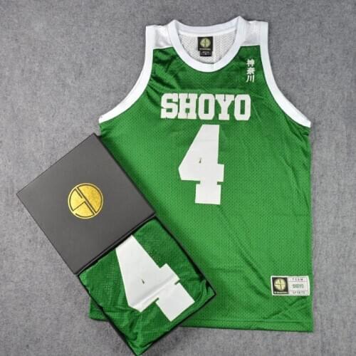 Embroidery Style SHOYO 4 Fujima Basketball School Team Uniform Jersey Men Sports Wear Clothing Vest Cosplay Costumes