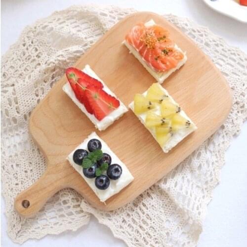 Japanese Beech Cutting Bread Whole Wood Sushi Board Wooden Pizza Tray Handle Steak Fruit Tableware