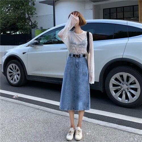 Summer new high waist, slim and irregular half-length skirt harajuku skirt skirts womens BW6580