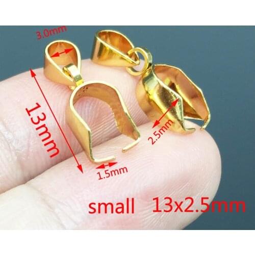 10pcs Pendant Clasp for Jewelry Making Stainless Steel Bail Hook Connectors DIY Findings Jade Charm Clips Necklace Accessories