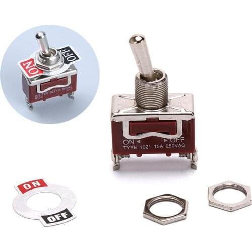 1pc Swing Arm Switch Momentary Toggle Switch (ON) OFF Spring Return 2 Pin Latching Switch