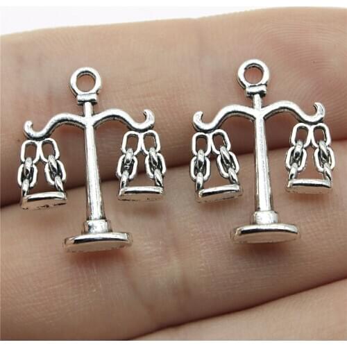 10pcs 22x17mm Balance Scales Libra Scales Of Justice Charm Pendants For Jewelry Making Law Scales Pendants