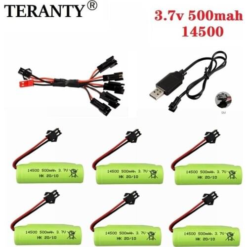 1S 3.7V 500Mah 14500 Lipo Battery and charger set Voor DE35 DE38 Dubbelzijdig Rc Tumbling Stunt Afstandsbediening controle Auto