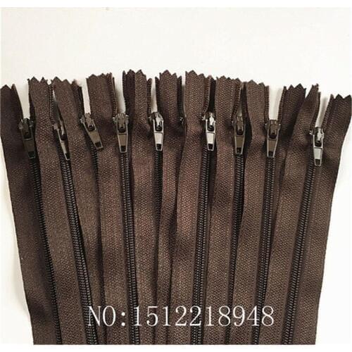50pcs ( 14 Inch) 35 cm Coffee Nylon Coil Zippers Tailor Sewer Craft Crafters &FGDQRS #3 Closed End