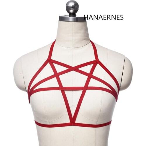 Women Five-pointed Star Body Harness Cage Lingerie Harness Bra Cupless Sexy Lingerie Body Harness Belt Harness Belt Strap Bra