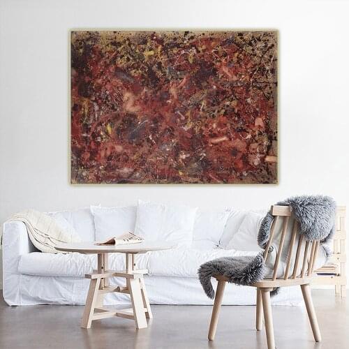 Jackson Pollock《Painting A》Abstract Canvas Oil Painting Artwork Poster Picture Wall Hanging Decor Home Living Room Decoration