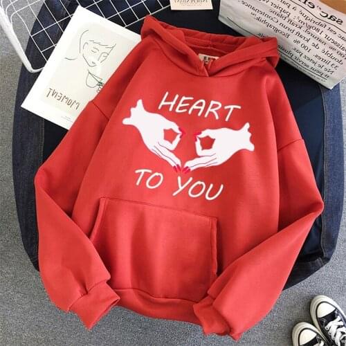 Heart To You Print Hoodies Womens Couples Sweatshirt Student Full Sleeve Hoodie Flames Cool Men Hoody Streetwears