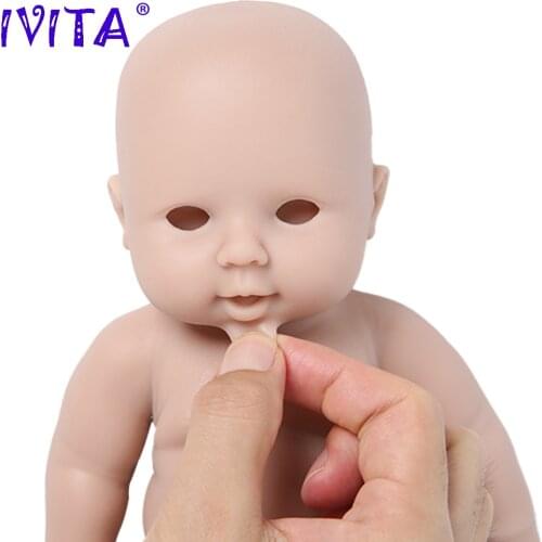 IVITA WG1505 30cm 1100g Silicone Reborn Baby Dolls Full Body Unpainted Unfinished Soft Dolls DIY Blank Toys Kit Christmas Gift