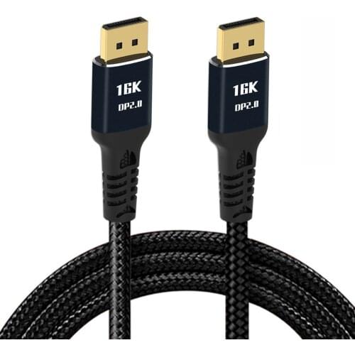 CY DisplayPort 2.0 DP to 16K 60hz Cable DP Cable Ultra-HD UHD DP 1.4 8K 120hz for PC Laptop TV