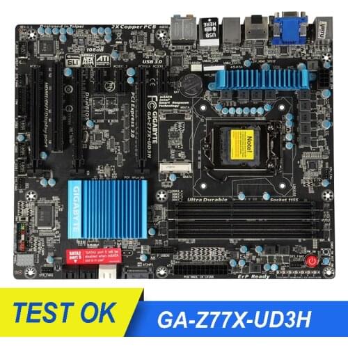 LGA 1155 For Intel DDR3 Gigabyte GA-Z77X-UD3H Motherboard 32G Z77X-UD3H SATA3 Desktop Mainboard Z77 Z77X UD3H Used