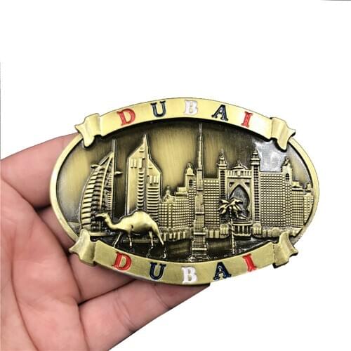 Lychee 3D Dubai Belgium Fridge Magnet Famouse City Refrigerator Magnetic Sticker Travel Souvenirs Home Decoration