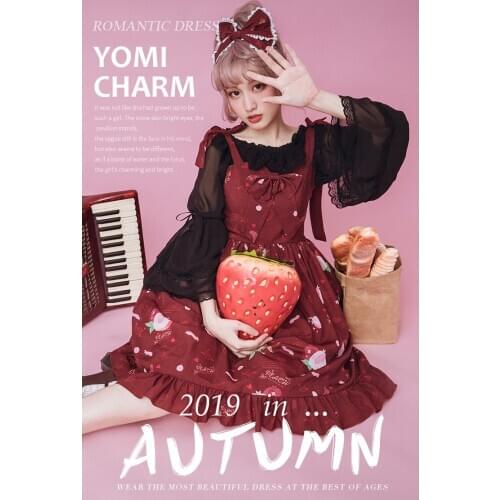 Sweet princess lolita dress vintage falbala cute bowknot printing high waist victorian dress kawaii girl gothic lolita jsk loli