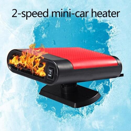 150W DC 12V Mini Vehicle Heater Portable Car Heating Cooling Thermostat Portable Car Heater 360 Degree Direction Regulation