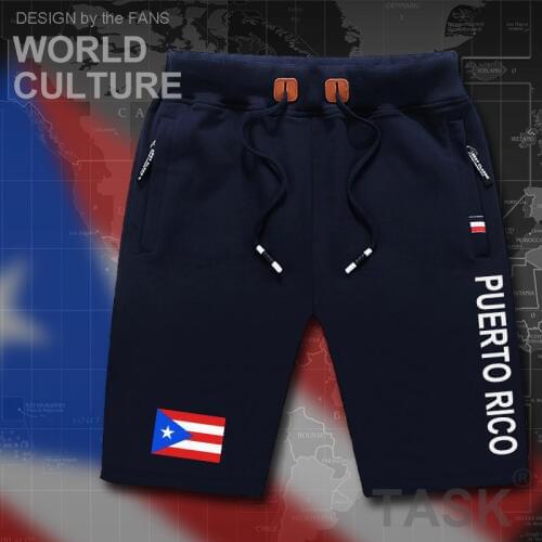 Puerto Rico mens shorts beach man mens board shorts flag workout zipper pocket sweat bodybuilding 2017 cotton NEW Rican PRI PR