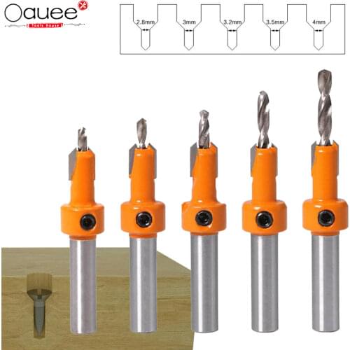 1pcs/5pcs 8mm Shank HSS Woodworking Countersink Router Bit Set Screw Extractor Remon Demolition for Wood Milling Cutter