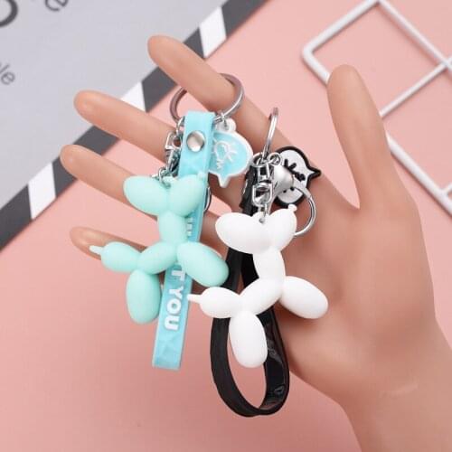 New Fashion Balloon Dog Doll Keychain Creative Cartoon Puppy Robot Dog Bag Pendant Couple Pendant Student Gift