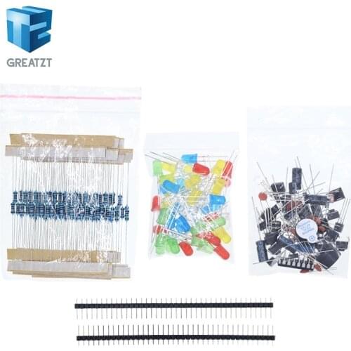 New Electronics Components Basic Starter Kit for Arduino UNO MEGA2560 Raspberry Pi with LED Buzzer Capacitor Resistor