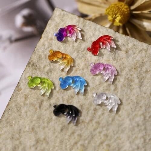 Goldfish Nail Charm Nail Jewelry 3D Nail Ornaments DIY Manicure Accessories Nail Rhinestones Nail Art Decorations