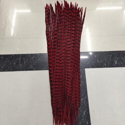 Wholesale 100pcs Beautiful Red copper chicken feathers 24-26 inch/60-65 cm stage performances decoration
