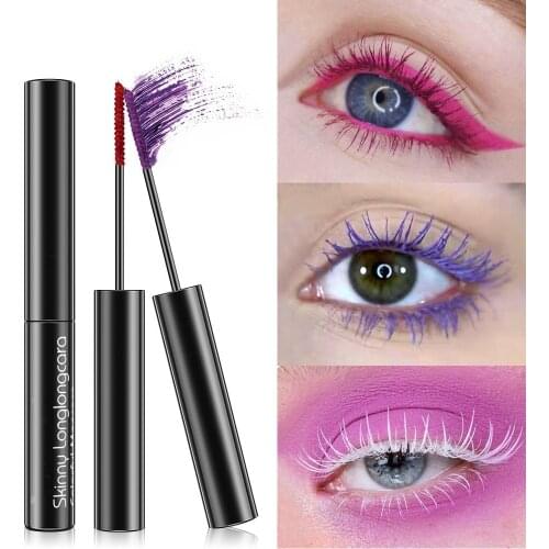 Sexy White 4D Charm Mascara Lengthening Black Lash Eyelash Extension Eye Lashes Brush Beauty Makeup Long-wearing Color Mascara