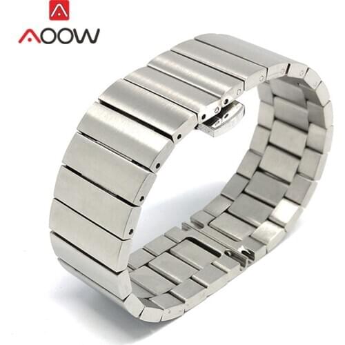 18mm 20mm 22mm 24mm Solid Stainless Steel Metal Replace Band Strap for Samsung Galaxy Watch 46mm Gear S3 Huawei GT 2 Amazfit BIP