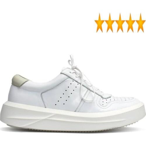 Designer Luxury Cow New Genuine Leather Casual Thick Platform Sneakers Mens Jogger Trainers Height Increasing Shoes