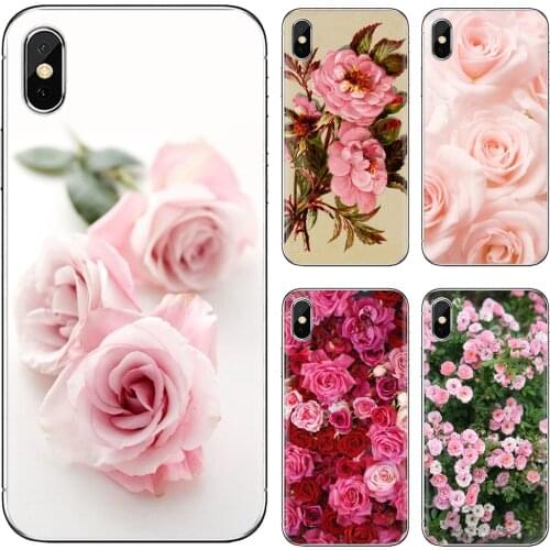Pink Roses For Xiaomi Mi A1 A2 A3 5X 6X 8 9 9T 10 10T 11 Lite SE Pro Soft Shell Cover
