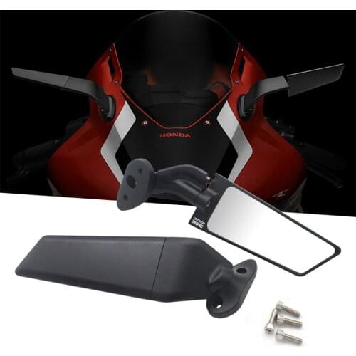 Semspeed Modified Motorcycle 2PCS Rearview Mirrors Wind Wing Adjustable Rotating Side Mirrors For Honda CBR1000RR 2008-2020 2021