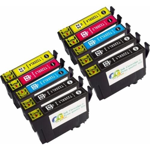 10-Pack Compatible for 220 T220XL Ink Cartridge Replacing for Epson Expression XP-320 420 424 Workforce WF-2630 WF-2650 Printers