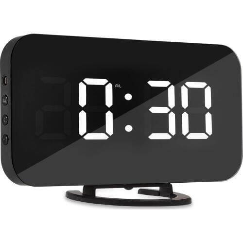 LED Digital Alarm Table Clock Brightness Adjustable For Home Office Hotel Light Sensor USB Modern Digital Clock