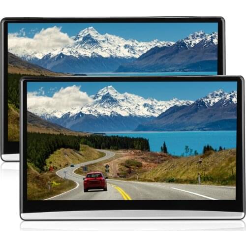 1 Pair 13.3in IPS Screen Headrest Display Monitor Rear Seats Video Player for Android Entertainment System