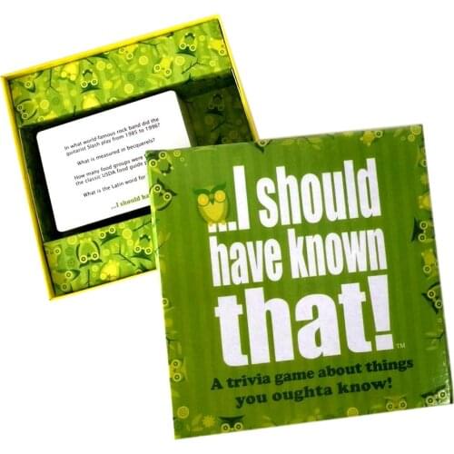 I Should Have Known That Trivia Game Playing Card Games Interactive Game Card Paper Family Party Cards Board Games