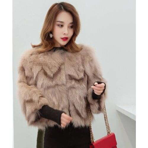 Real Fox Coat Women 2020 Fashion Winter Warm Fur Jacket Female Short Overcoat Ladies Outwear casacos D3H8822-5