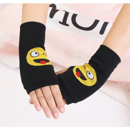 Winter Women Fingerless Gloves Spring Autumn Solid Stretch Half Finger Wrist Knitting Mittens Unisex Gloves