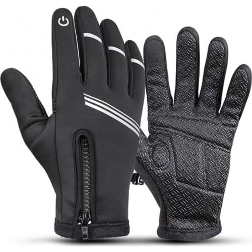 1 pair of winter touch screen windproof and shockproof full-finger gloves for outdoor riding touch screen full-finger gloves