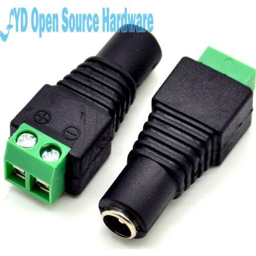 1Pcs 2.1 x 5.5mm DC Power Female Plug Jack Adapter Connector Plug for CCTV DVR LED Strip Light