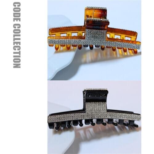 2021 Vintage Bar Simple Crystal Hair Claws Clip For Women Rhinestone Hairpin Hair Jewelry Charm Hair Clips Hair Jewelry