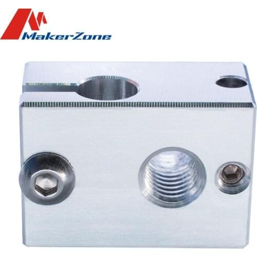 3D Printer V6 Upgraded Aluminum Block for Thermistor HT-NTC100K Thermocouple V5 V6 J-head Hotend Extruder