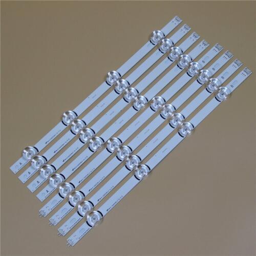 42" TV LED Light Bars For LG 42LW750H 42LW760H 42LS35A5 42LX530S -ZA -UA -DC LED Backlight Strips Kit 8 LED Lamps Lens 8 Bands