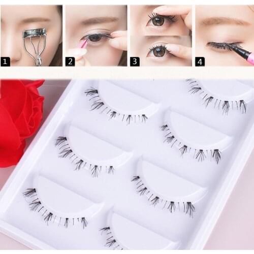 5 Pairs Under Lashes False Eyelash Super Soft Clear Band Bottomtransparent Stalk Faux Mink Mellow Lower Lashes Reusable 8 Style