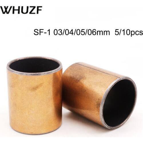 5/10Pcs SF1 SF-1 Inner diameter 3mm 4mm 5mm 6mm Self Lubricating Composite Bearing Bushing Sleeve Free Shipping