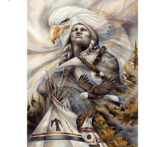 5D DIY Diamond Painting Full Square/Round Drill "Indian eagle" Embroidery Cross Stitch gift Home Decor Gift