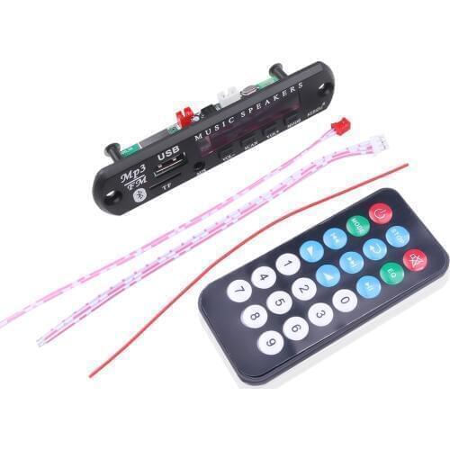 Bluetooth 5.0 Car kit 5V 12V MP3 Decoder Board USB TF FM Radio Module Audio Wireless WMA Color Screen MP3 Player for Auto music