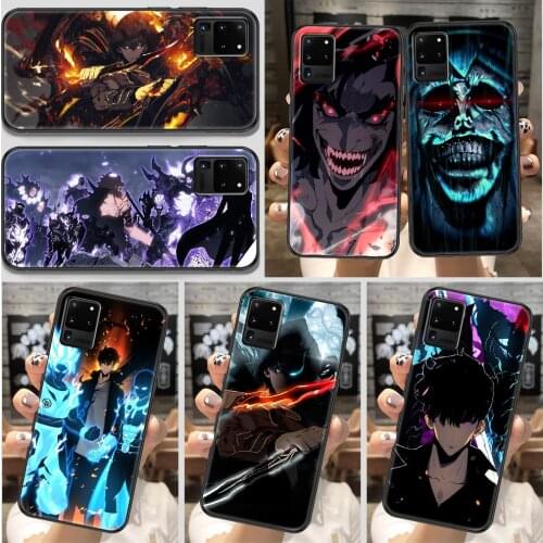 Anime solo leveling Phone case For Samsung Galaxy Note 4 8 9 10 20 S8 S9 S10 S10E S20 Plus UITRA Ultra black pretty cell cover